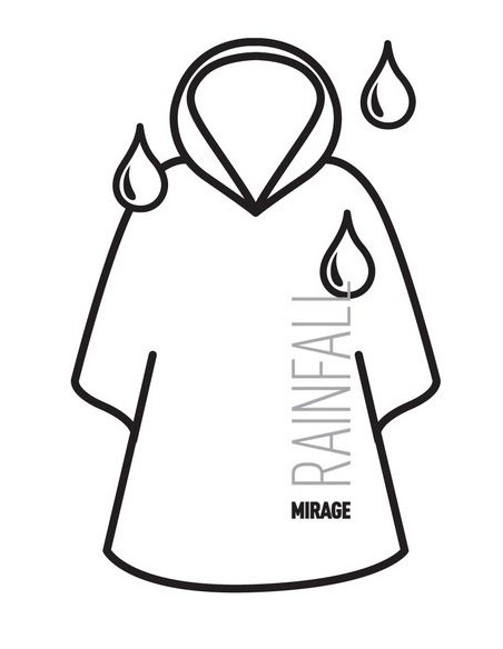 Mirage Rainfall Regen Poncho Unisize - Blau