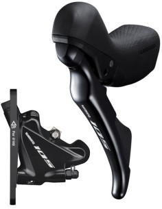 Scheibenbremssatz (für Vorne) 2 fach Shimano 105 R7020 / R7070 Flat Mount - Schwarz