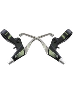 Hebelsatz Saccon für V-Bremse - 3 Finger - Schwarz/Silber