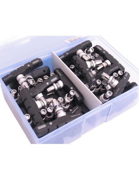 Bremsklotz Satz für V-Bremse Elvedes 72mm - Schwarz (werkstattverpackung  25 x 2 Stück)