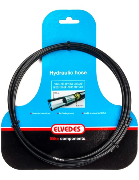 Hydraulische Bremsleitung Elvedes mit PTFE-futter und Kevlar Schutz - schwarz
